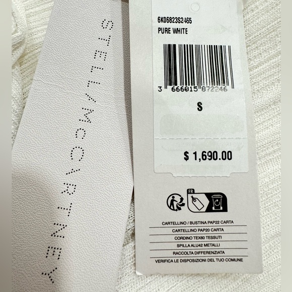 Stella McCartney Lightweight Plisse Knit Maxi White Dress - Picture 13 of 16